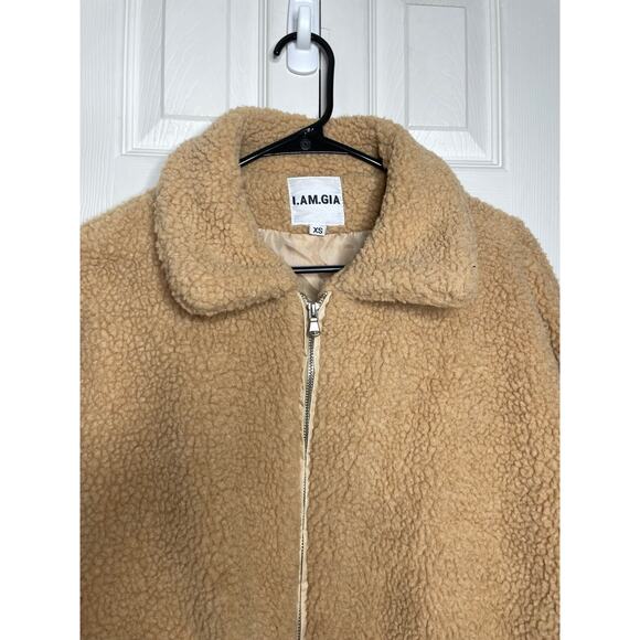 I.AM.GIA Tan Coat Womens Size XS Teddy - Picture 2 of 7